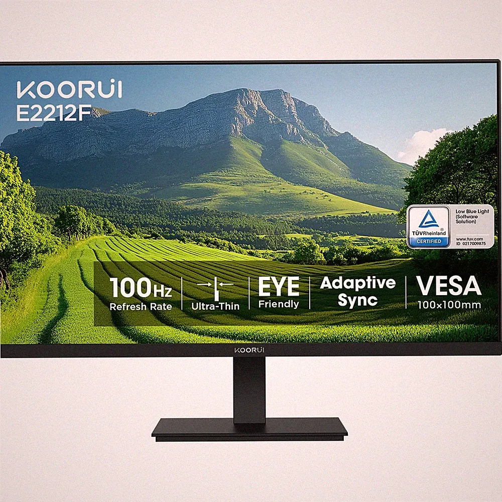 KOORUI 22 Inch Computer Monitor Full HD 1080P 100Hz PC Gaming Screen VA Panel Ul