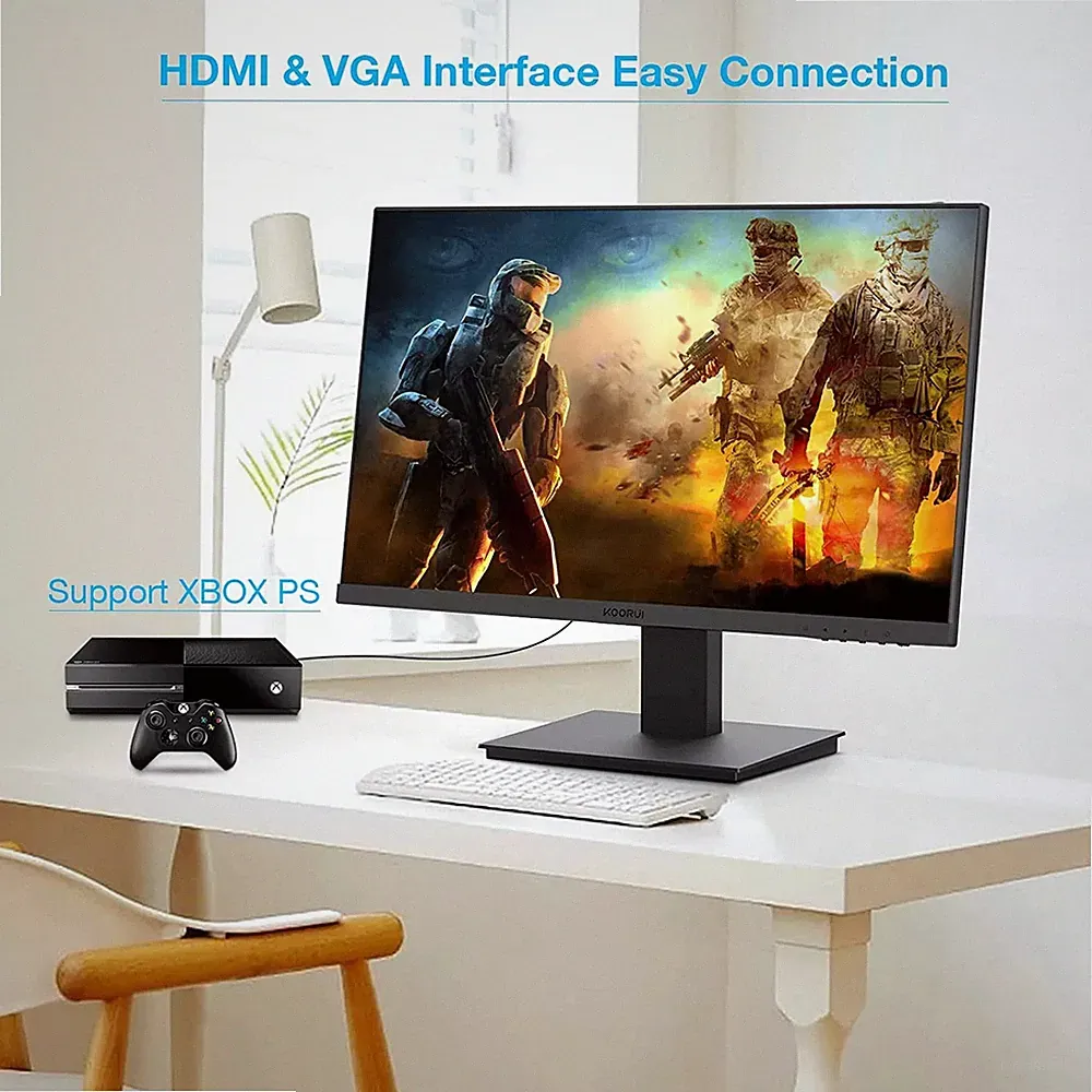 KOORUI 24” Gaming Business Monitor Full HD 1920 x 1080p IPS 75hz Frameless 24N1