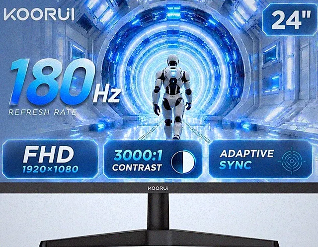 KOORUI 24 Inch Gaming Monitor, 180Hz FHD 1080P VA - MG24H3F 180Hz FHD 1080P