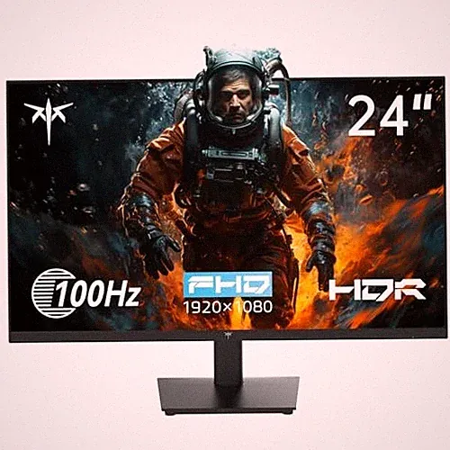 KTC 24" COMPUTER MONITOR FULL HD 100HZ HDR10 FREESYNC HDMI-VGA H24V13 - BLACK
