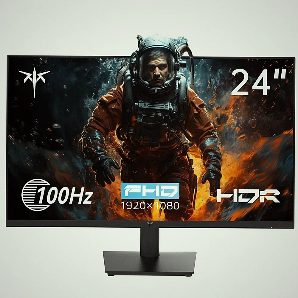 KTC 24 Inch 1080P Full HD Computer Monitor 100Hz HDR10 Frameless Gaming Moni...