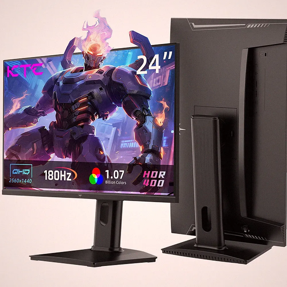 KTC 24 Inch Gaming Monitor 180Hz - 1440P Computer Monitors, Fast IPS H24T7