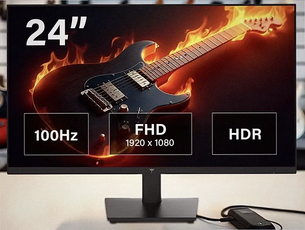 KTC 24 Inch Monitor 1080p 100Hz Freesync Stylish Design for Gaming and Office...