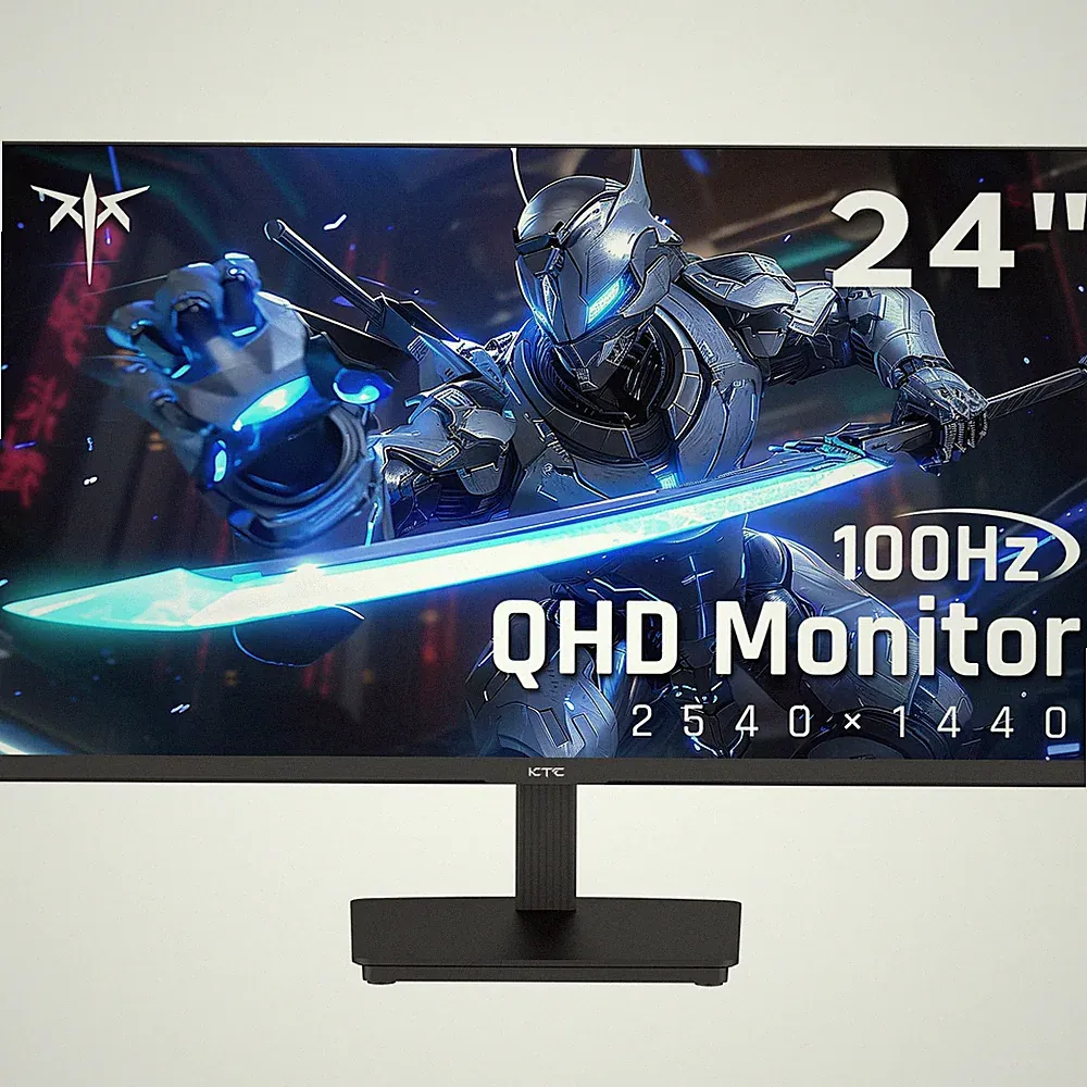 KTC 24 Inch QHD IPS Computer Monitor, 100Hz Zero-Frame 2K for Gaming Office