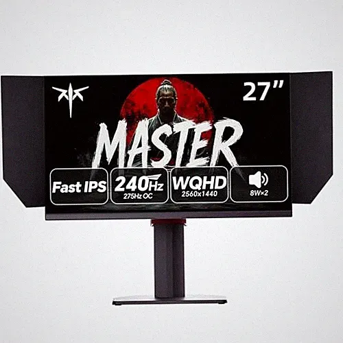 KTC 27-inch Gaming Monitor WQHD 2560x1440 240Hz 0.5ms Fast Response Time IPS