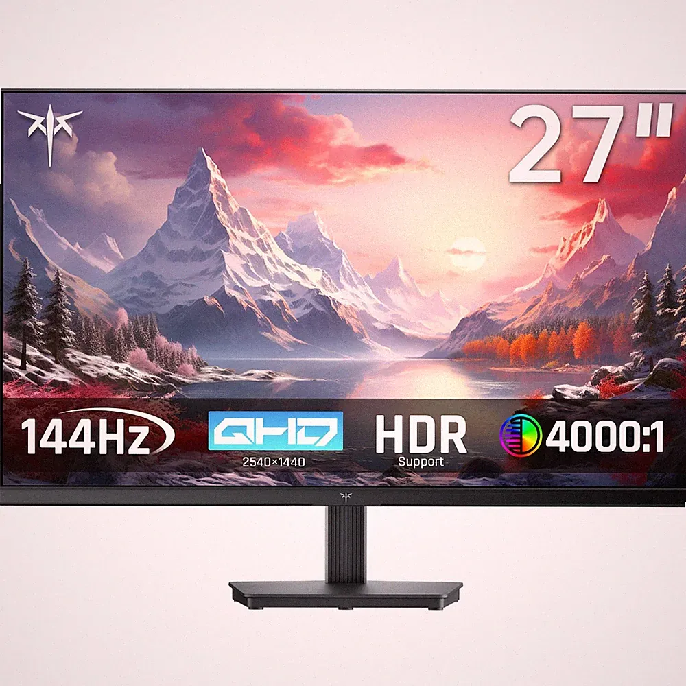 KTC 27 Inch QHD 144Hz Gaming Monitor 2K 1440P FreeSync & G-Sync H27T27S