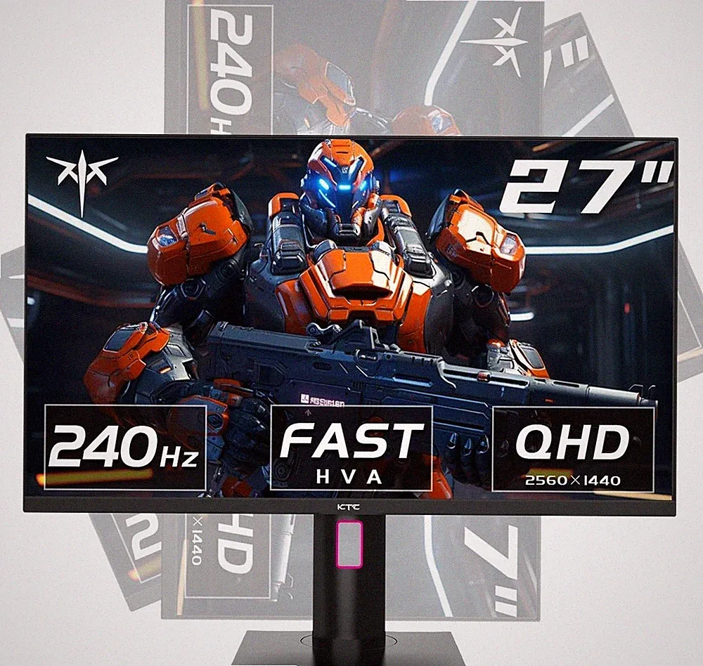 KTC 27 Inch QHD 240Hz Gaming Monitor, 1440P Fast HVA Monitor, HDR400 - USED