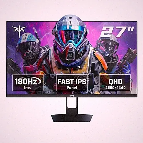 KTC 27" QHD GAMING MONITOR 180HZ 1MS GTG FAST IPS 2K COMPUTER GAMER - BLACK