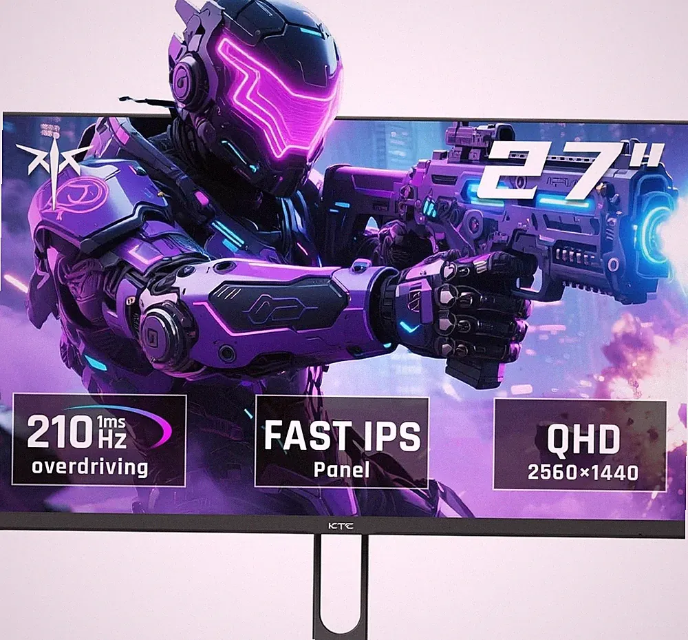 KTC 27" QHD Gaming Monitor 2K 210Hz 0.01ms with Adaptive Sync & Built in Speaker