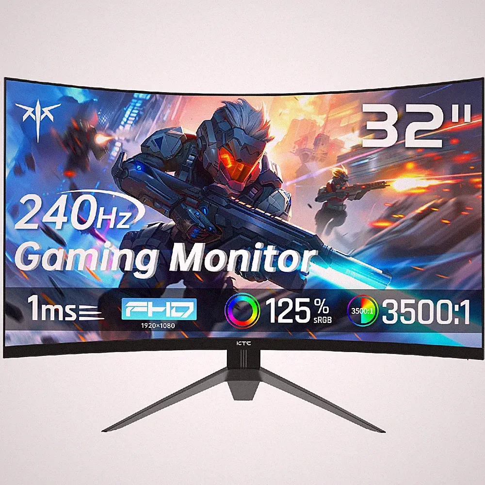 Ktc 32 Inch 240Hz Curved Gaming Monitor Fhd 1080P 1500R Hdr Gaming Pc Monitor