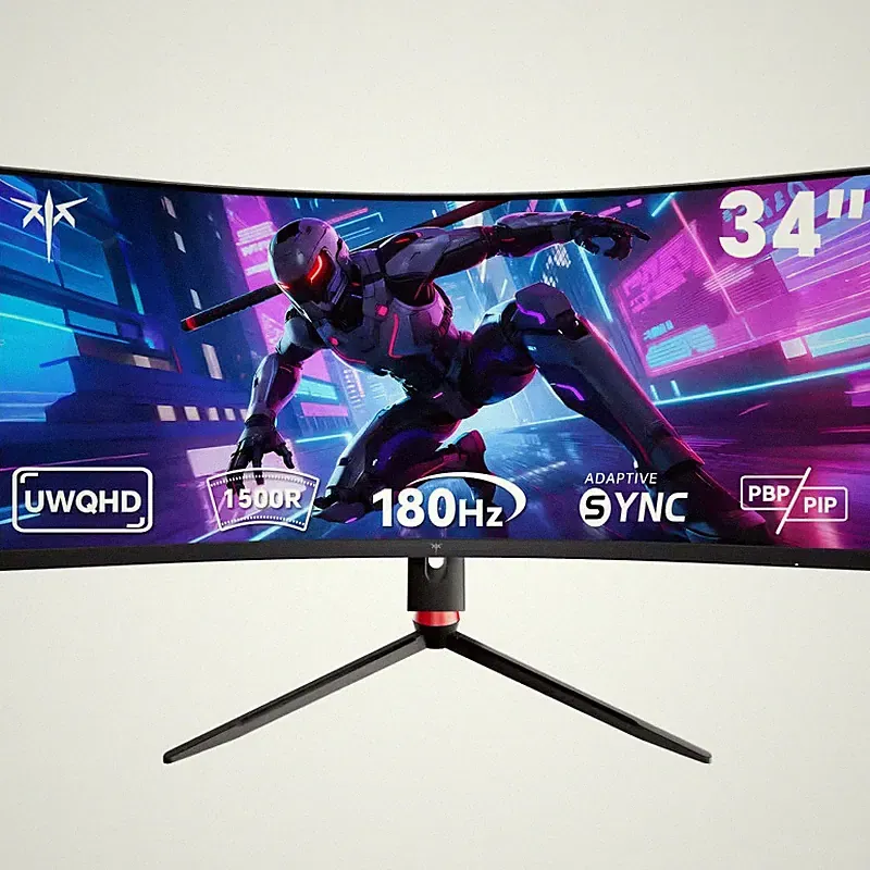 KTC 34 Inch Ultrawide Monitor, 180Hz WQHD 3440X1440 Curved Gaming Monitor