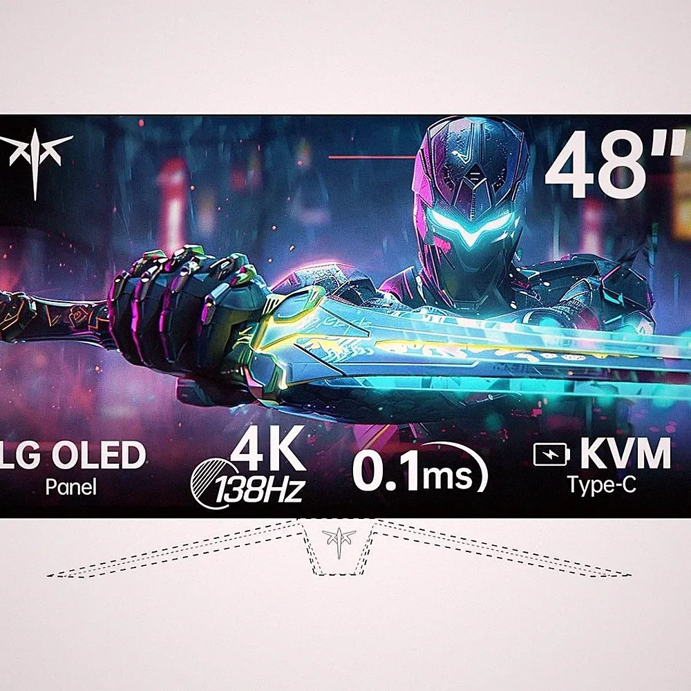 KTC 48" 4K OLED Gaming Monitor 138Hz 0.1ms HDMI 2.1 USB-C KVM G48P5S - Brand New