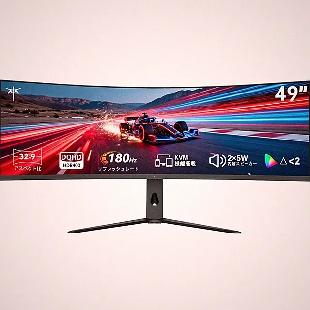 KTC 49Inch UltrawideCurvedGamingMonitor H49S66 DQHD 5120 1440 / 32:9 / 180Hz...