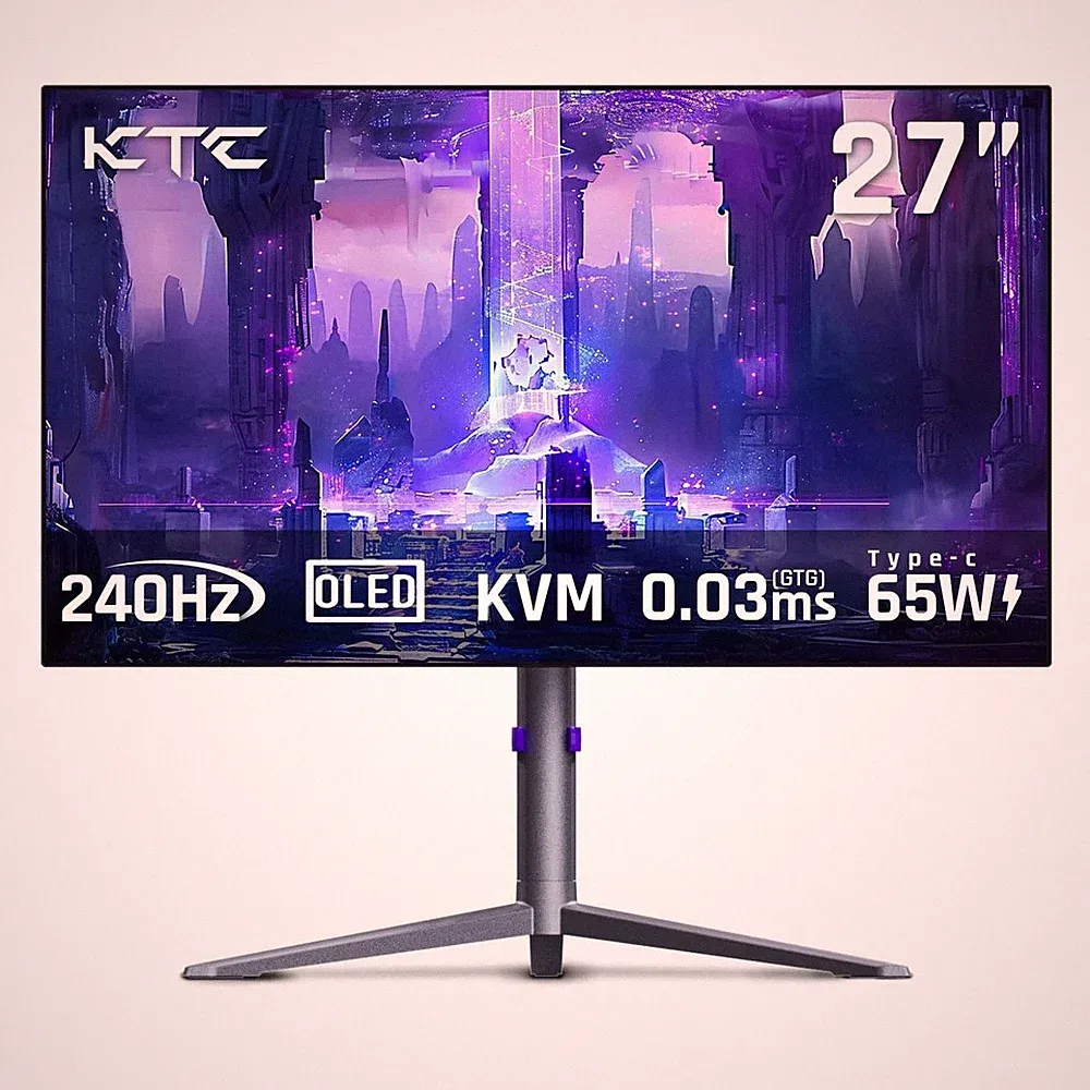 KTC G27P6 27'' OLED Monitor 1440p 240hz 0.03ms GTG Built-in Speakers 136% sRGB