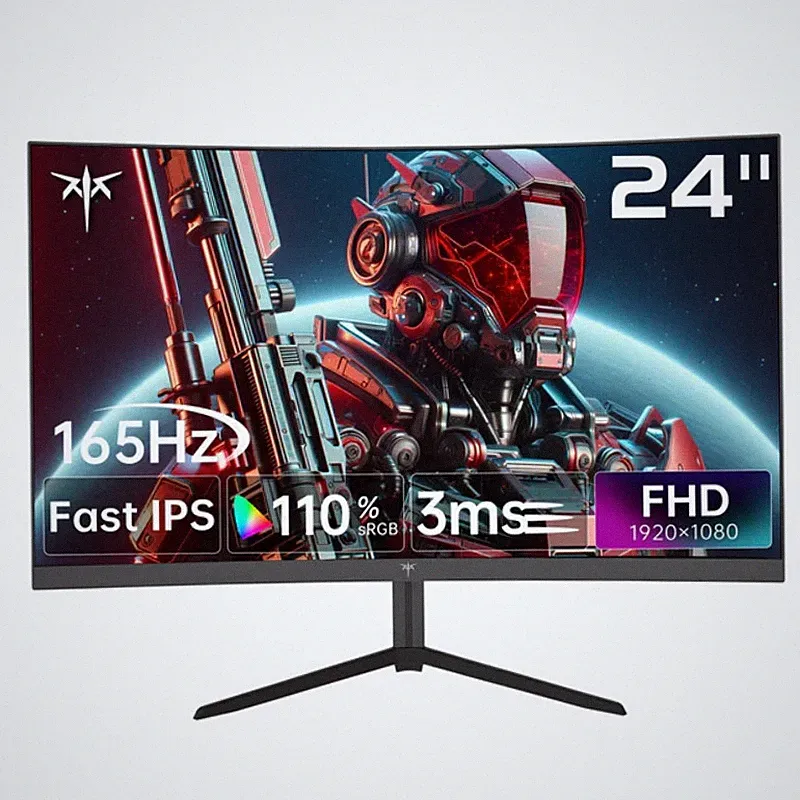 KTC H24S17 24" FHD 165Hz/180Hz 1080P Frameless Computer Curved Gaming Monitor