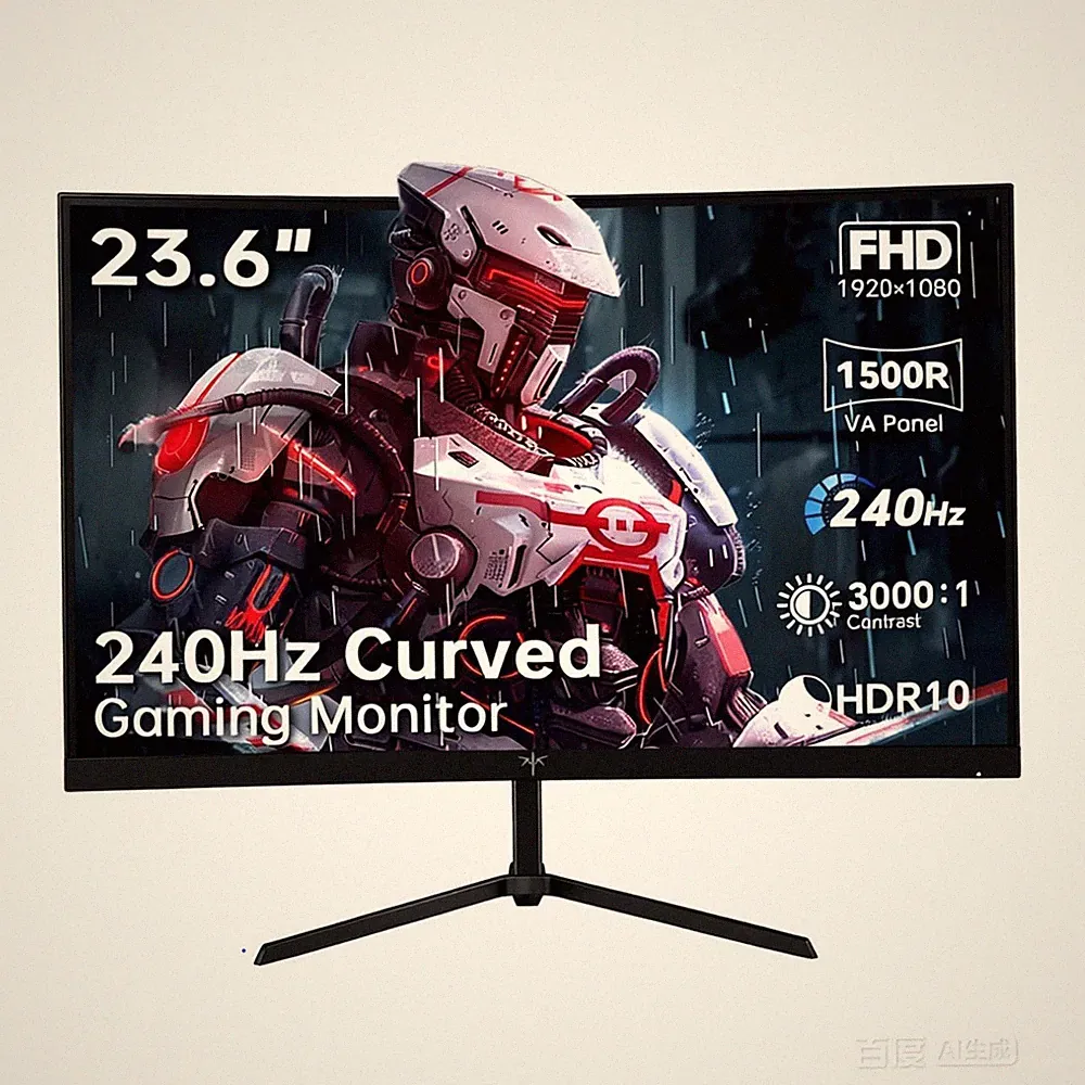 KTC H24S17P 24'' Curved 240Hz Gaming Monitor FHD 1500R Computer Monitor 1080P