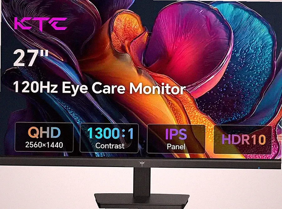 KTC H27D9 27inch Gaming Monitor 100Hz/120Hz,IPS Panel 2K QHD 1440P,1ms Monitors