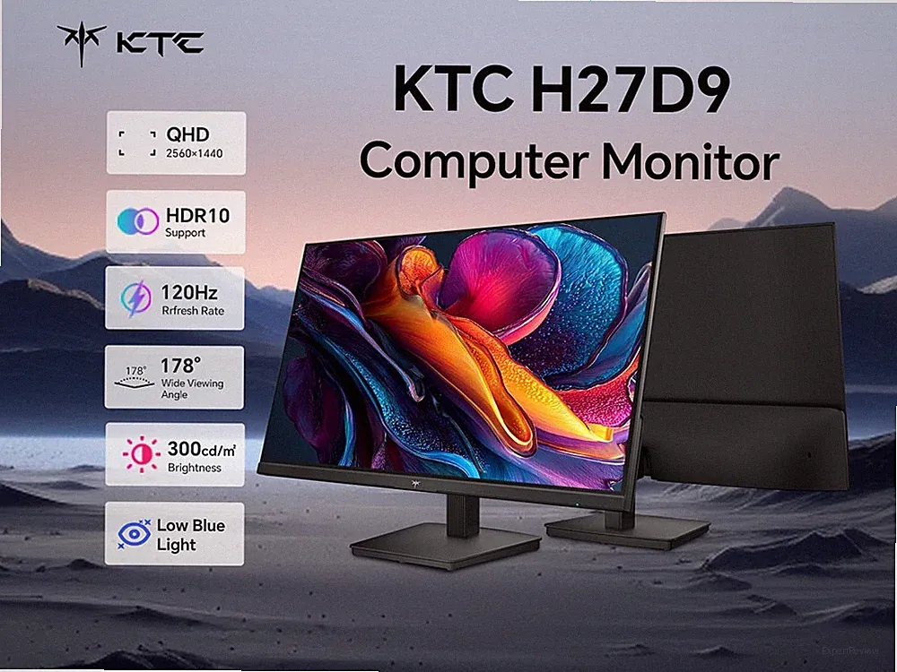 KTC H27D9 27inch Gaming Monitor,2K 1440P,IPS 1300:1 CSOT IPS Gaming PC,Monitors