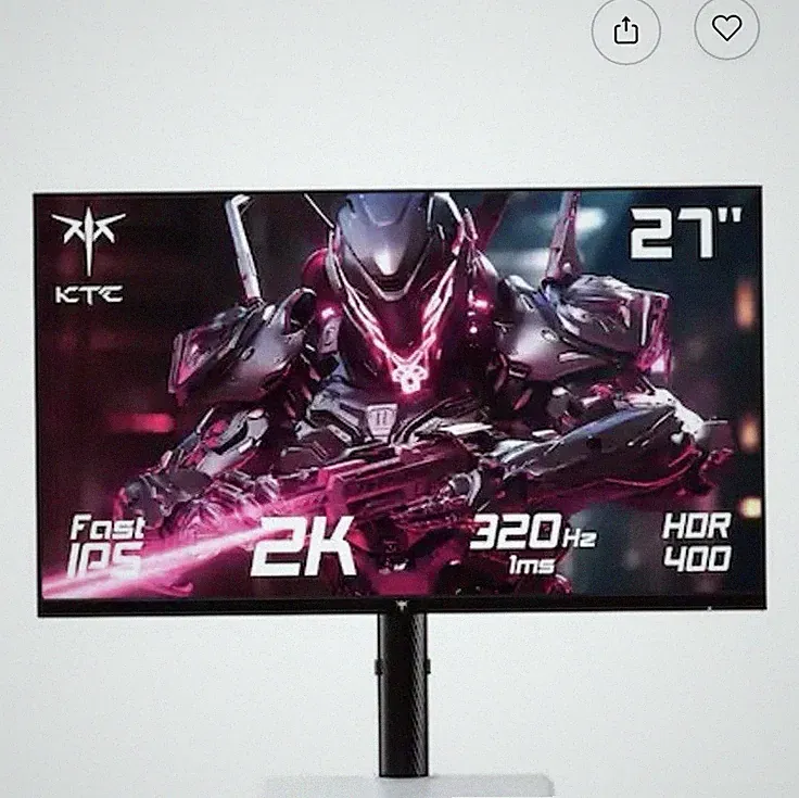 KTC H27E6 27" 320Hz IPS 2K QHD HDR400 HDMI DP Adjustable White, pair