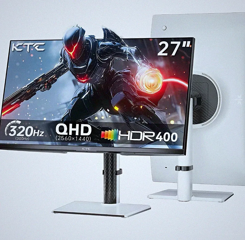 KTC H27E6 27in 1440p QHD 320Hz 1ms IPS HDR400 Adaptive-Sync Pivot White