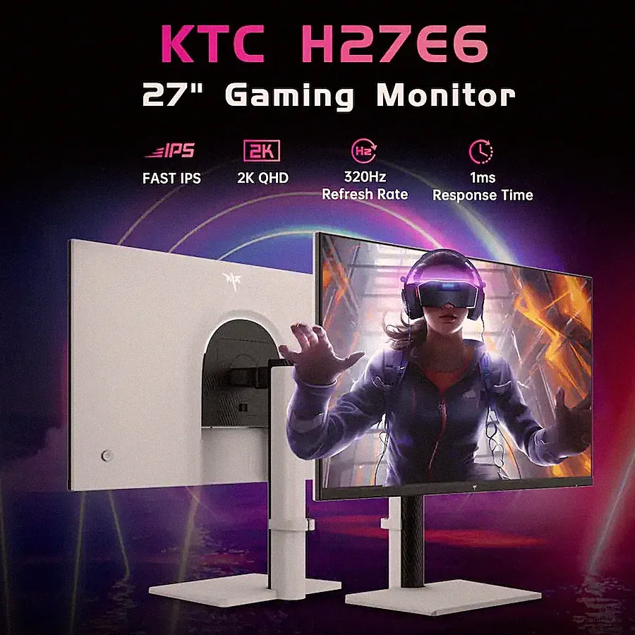KTC H27E6 27inch Gaming Monitor,HDR400 Monitor,320Hz Fast IPS Gaming PC,Monitors