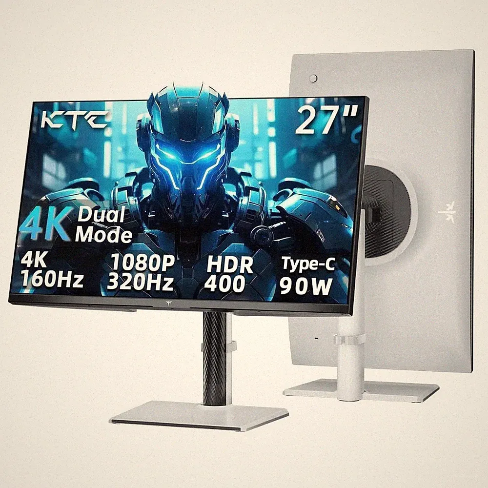 KTC H27P6 27'' 4K Gaming Monitor Dual Mode UHD 160Hz & FHD 320Hz Fast IPS HDR400