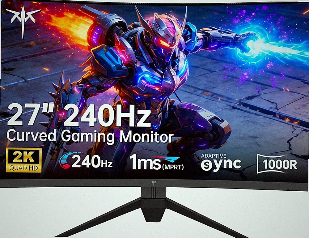 KTC H27S25E 27'' 240Hz Curved Gaming Monitor 2K QHD 2560x1440P Computer Monitor