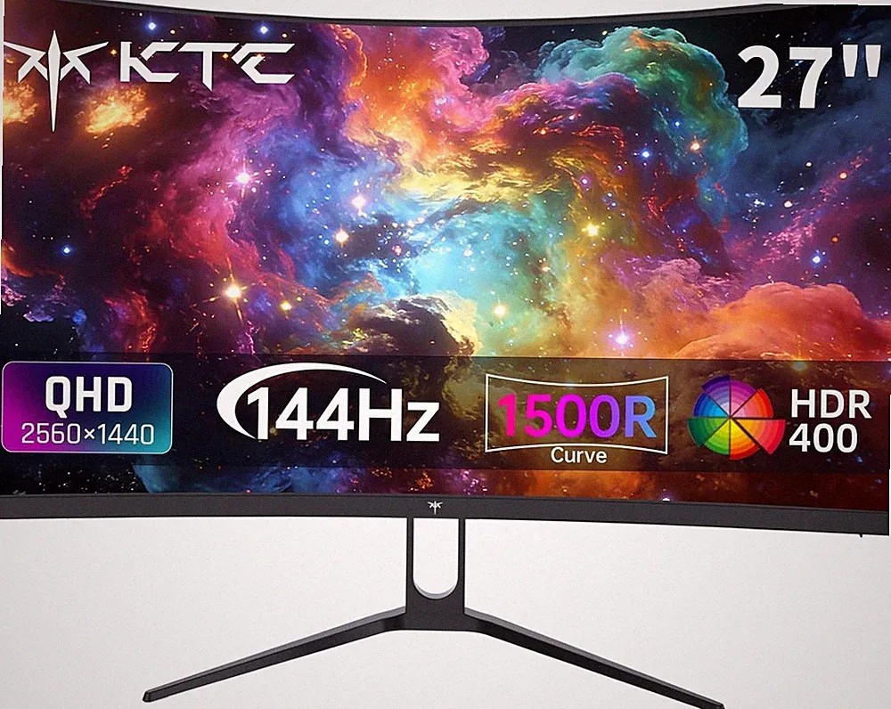 KTC H27S5C 27 Curved Gaming Monitor 1440P Qhd 144Hz 120Hz Monitor 1500R Hva