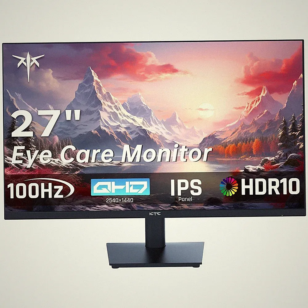 KTC H27T27 27'' QHD Computer Monitor 2K 100Hz IPS Gaming Monitor 1440P Frameless