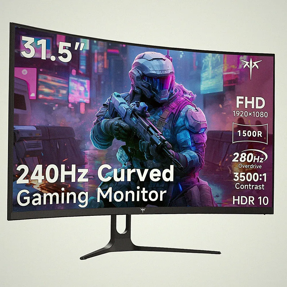 KTC H32C5 32'' 280Hz 240Hz Curved Gaming Monitor FHD PC Monitor 1080P 1500R