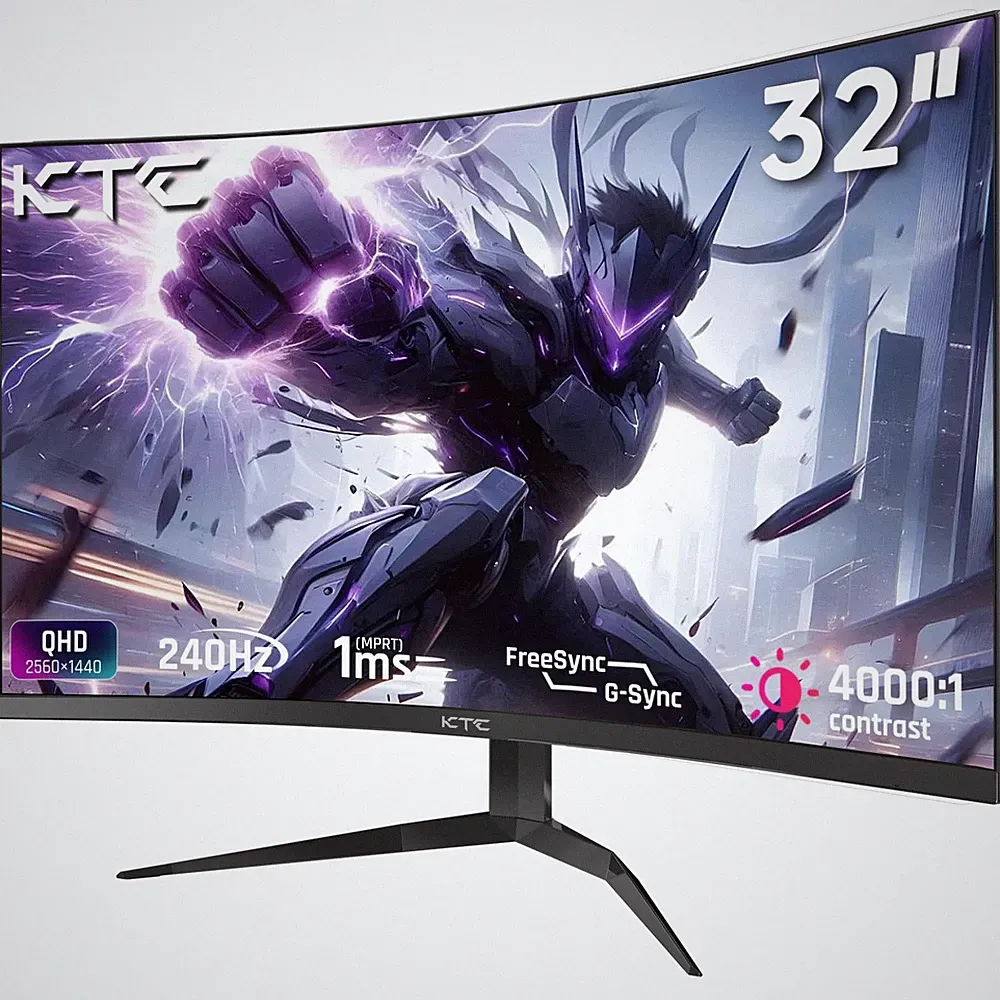 KTC H32S25E 32 Inch 240Hz Curved Gaming Monitor QHD 2560x1440p