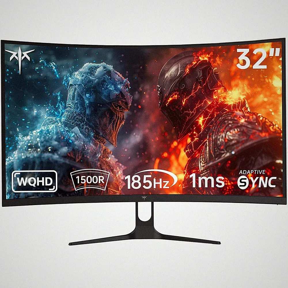 KTC H32S5 32'' Curved Gaming Monitor 2K 180Hz QHD 1500R 1ms with Adaptive Sync