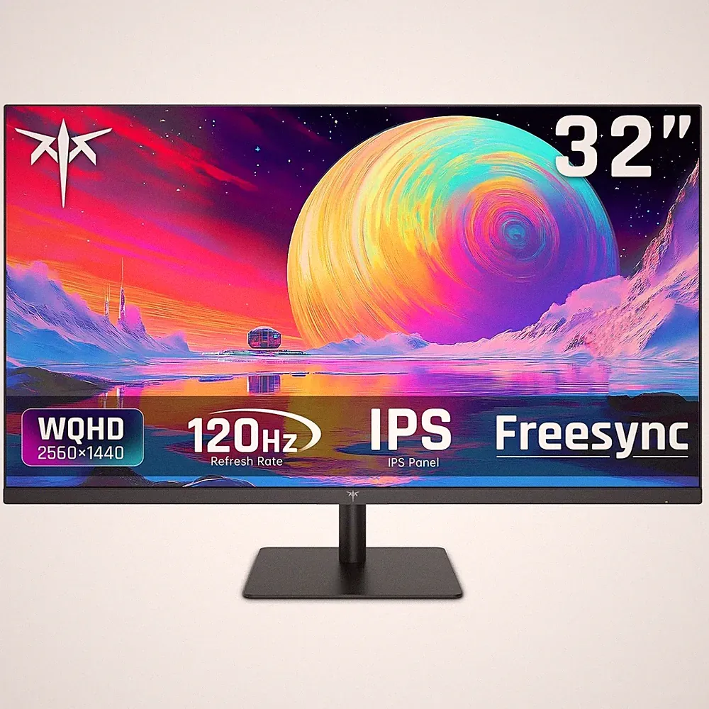 KTC H32T13 32'' 2K Monitor 1440P Frameless for Office & Gaming Tilt Adjustable