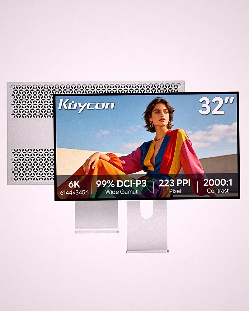 Kuycon G32P 32-Inch 6K UHD IPS Monitor with Aluminum Alloy Frame