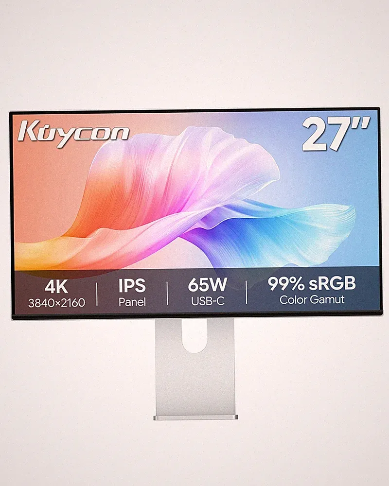 kuycon P27L 4K UHD Monitor 27Inch 60Hz IPS WithBracket