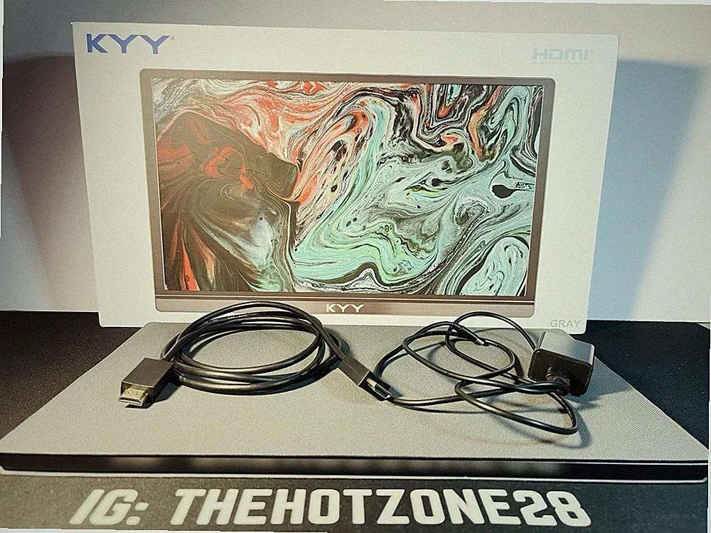 KYY Portable Monitor 15.6in 1080P Computer Screen Extender w/Cover HDMI