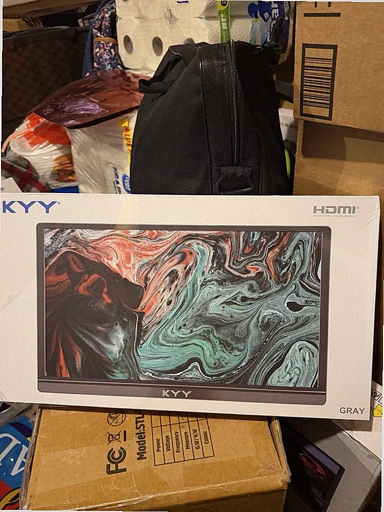 KYY Portable Monitor 15.6inch 1080P FHD USB-C, HDMI Computer Display HDR Gaming