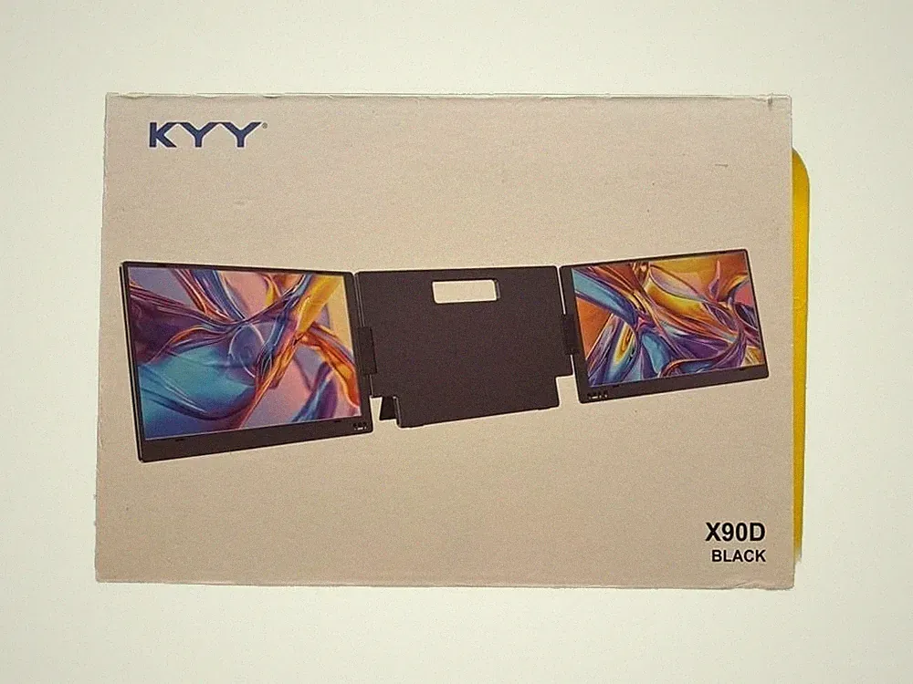 KYY X90D Dual Portable Monitor Extender for Laptop 14 Inch 1080P FHD IPS Screen
