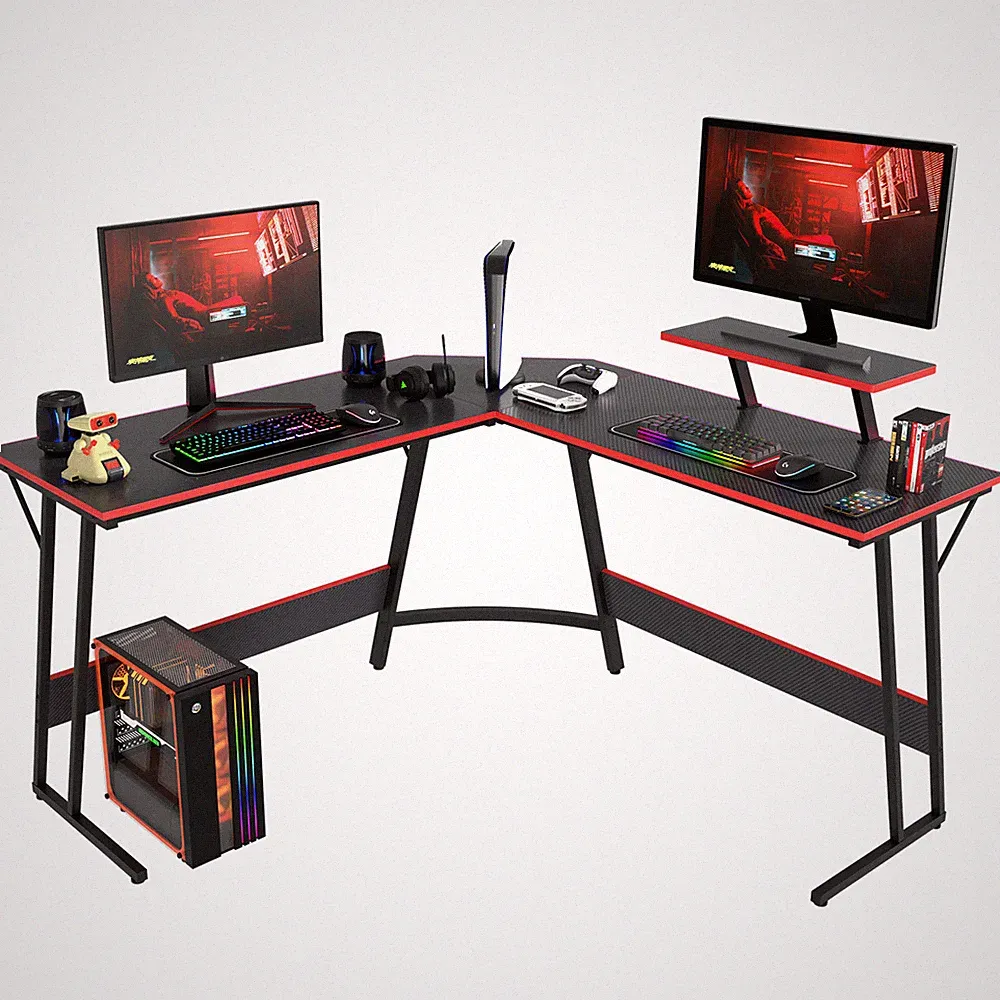 L Shaped Desk Corner Gaming Desk Computer Desk with Large Desktop Work Place