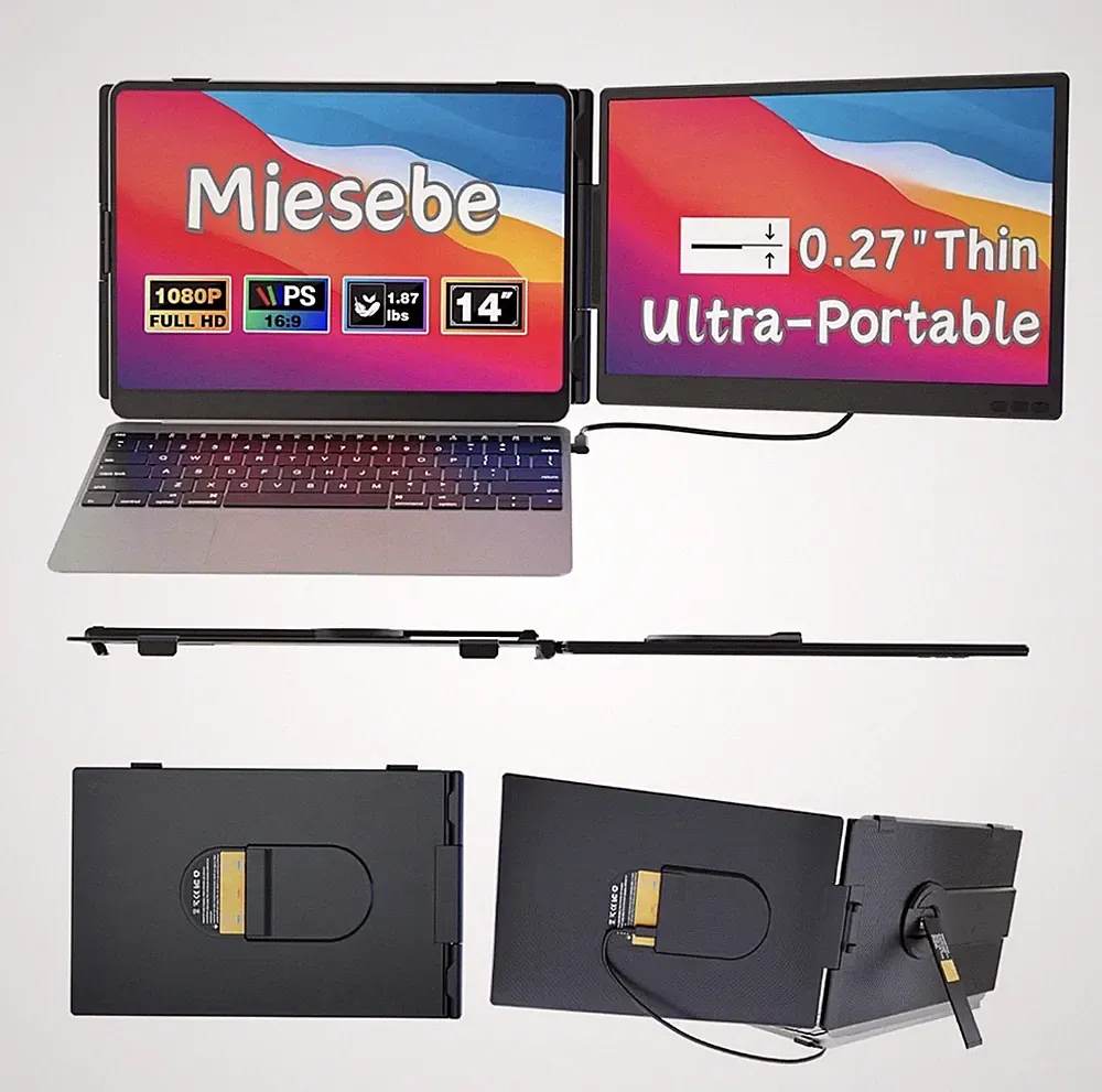 Laptop Screen Extender 14", Ultra Thin 0.27'' FHD 1080P Portable Monitor for...
