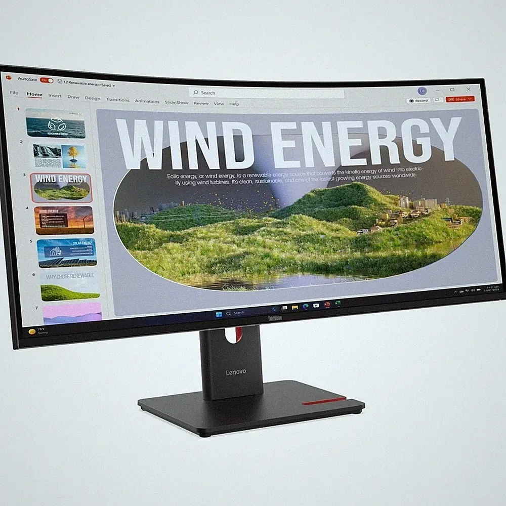 Lenovo 64AEGAR1UZ ThinkVision T34WD-40 34" UW-QHD Curved Monitor