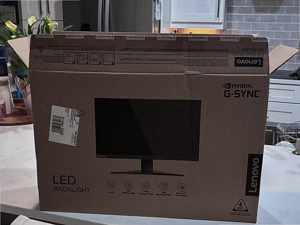 Lenovo G25-10 24.5” LED Backlit Gaming Monitor FHD 144Hz 1ms HDMI DP