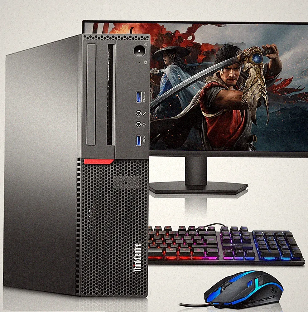 Lenovo Gaming PC 6th Gen 32GB Ram 1TB SSD HDD AMD RX-550 24” LED RGB-KB&M Win 11