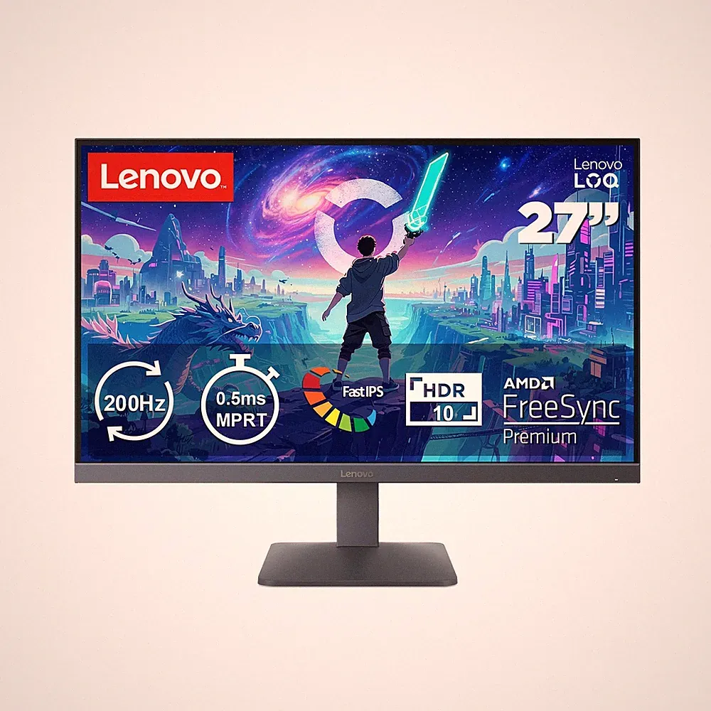 Lenovo Legion LOQ 27-10 Gaming Monitor, 27" FHD, Flat 27 inch, Raven Black