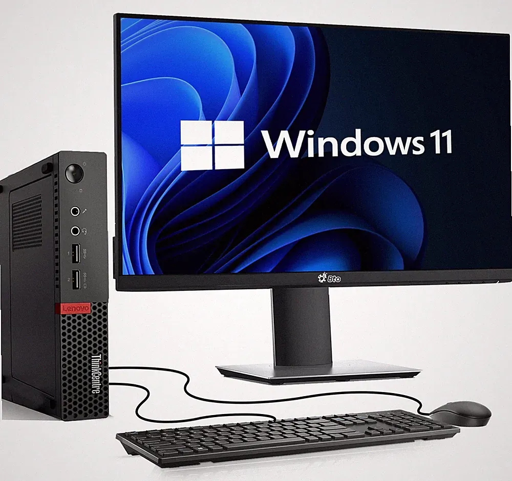 LENOVO Mini Micro Desktop Tiny PC i7-7700 32GB RAM 1TB SSD 24" LED Wi-Fi Win 11