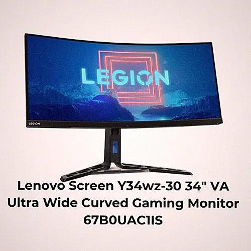 Lenovo Screen Y34wz-30 34" VA Ultra Wide Curved Gaming Monitor HDMI 67B0UAC1IS