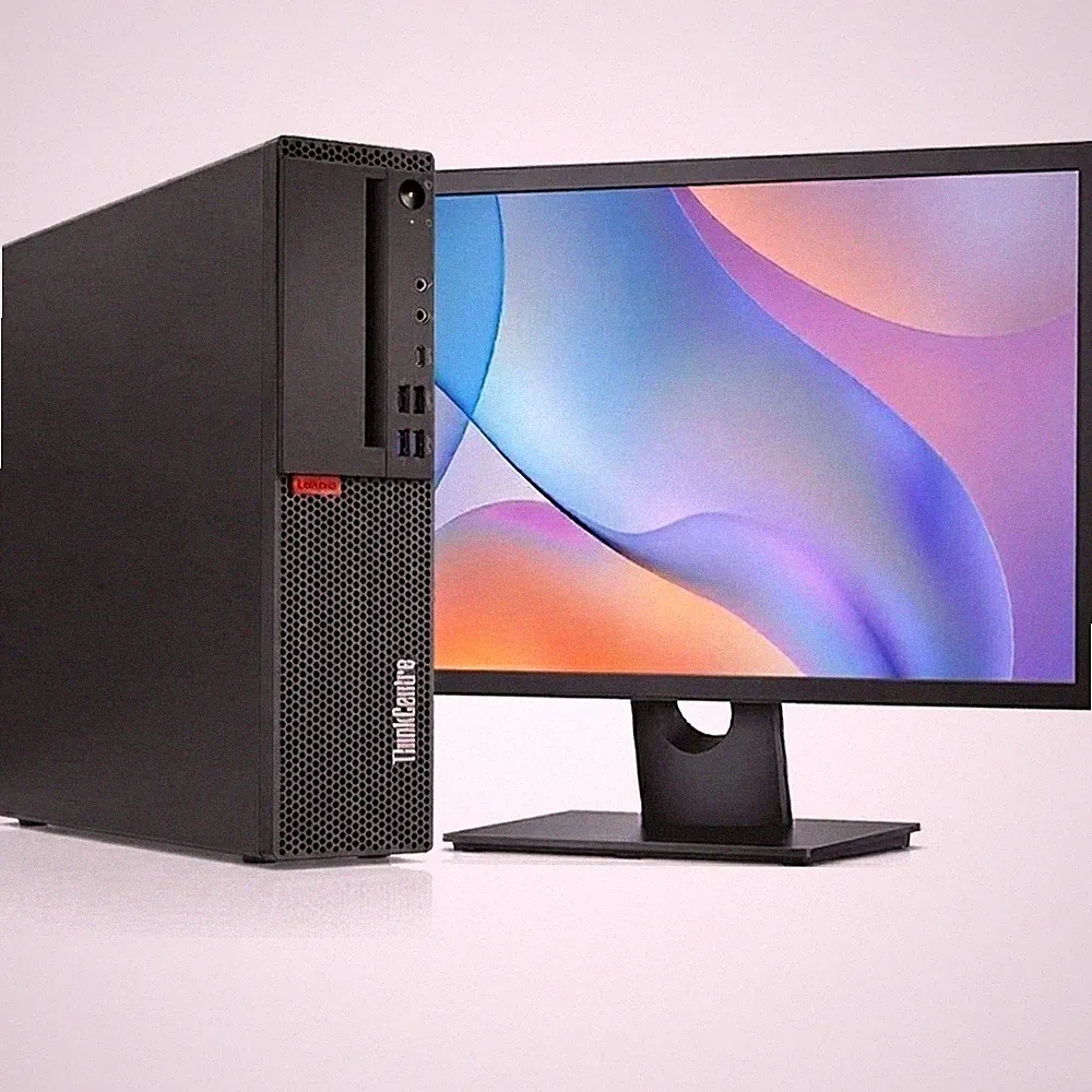 Lenovo SFF Desktop Gaming PC i5-6th 32GB 512GB SSD 24'' LED WiFi AMD GPU Win 11