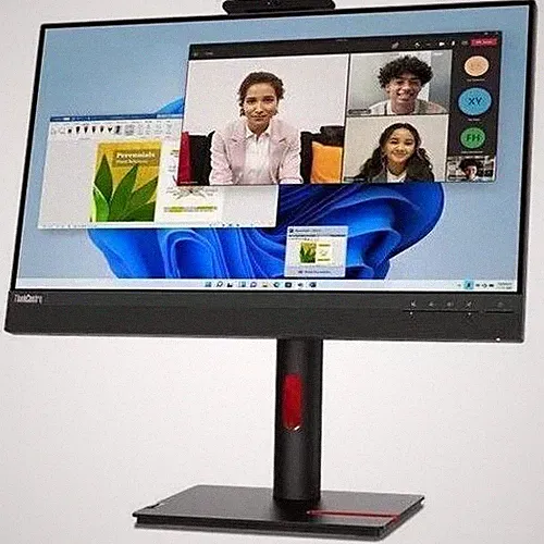 Lenovo ThinkCentre TIO24 Gen5 24 Class Webcam Full HD LED Monitor - 16:9 - Blac