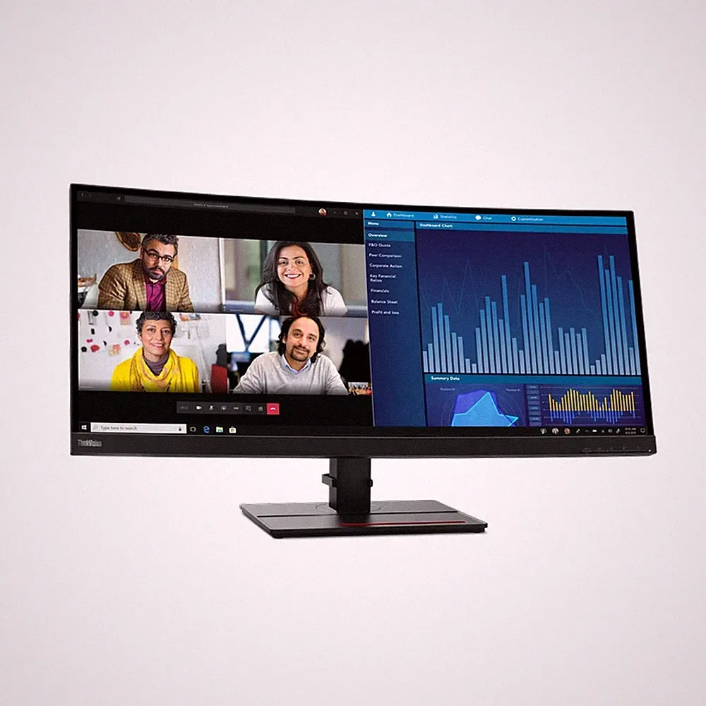 Lenovo Thinkvision P34W-20 34.14" Monitor 2 HDMI 6 USB 300 nits 60 Hz IPS 4ms