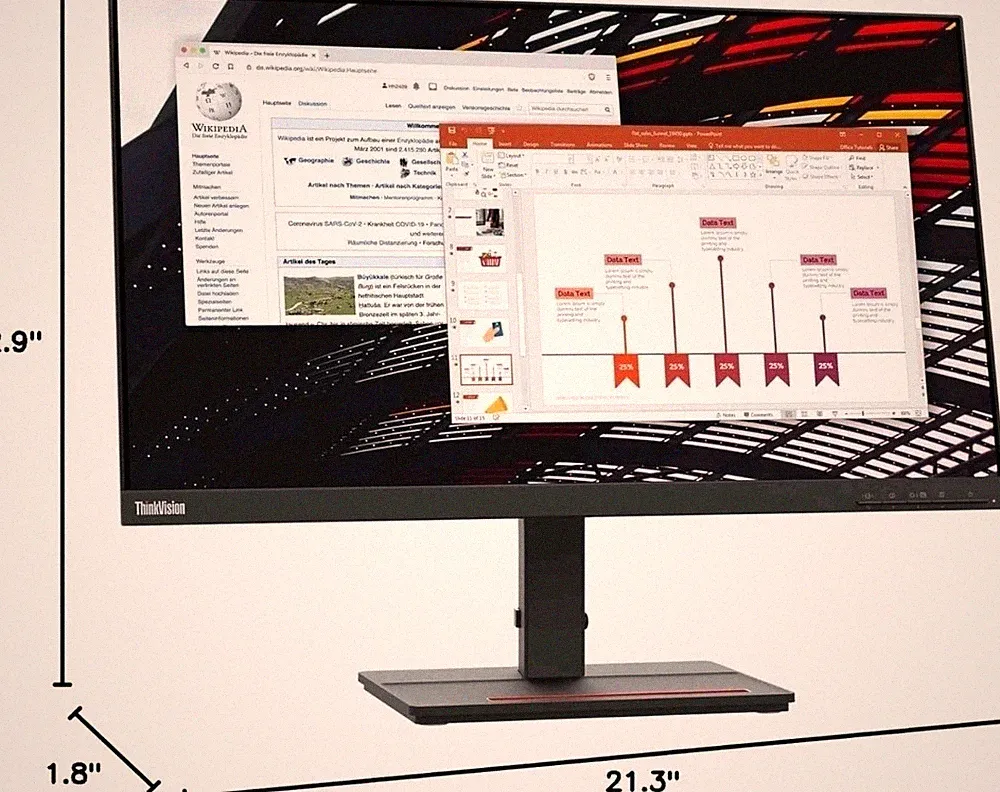 Lenovo ThinkVision S24E-20 23.8'' 1080p FHD LCD WLED Monitor - Black
